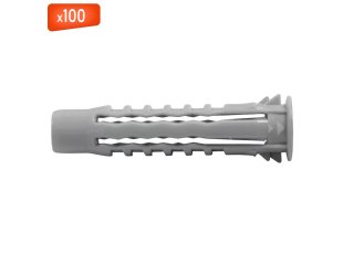 Cheville universelle nylon à quadruple expansion, Ø6 x 30 mm, 100/bte - VISWOOD