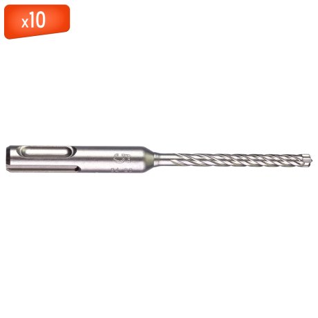 Foret MX4 SDS+ 4 taillants, 5 x 115 mm - x10 - MILWAUKEE
