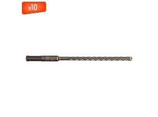Foret MX4 SDS+ 4 taillants, 6,5 x 165 mm - x10 - MILWAUKEE