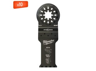Lame Multi-Tool multi-matériaux Bi-métal 28 x 47 mm, lot de 10 - MILWAUKEE