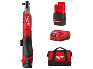 Clé à cliquet 3/8" M12 Fuel™ avec 2 batteries 2,5 Ah + chargeur + sac - MILWAUKEE