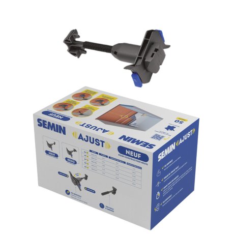 Appuis intermédiaires réglables Ajust Neuf S : 75-120 mm pour clipsage fourrures - SEMIN