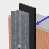 Bande acoustique autocollante EPDM 8 x 80 mm - SENOR