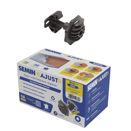 Appuis intermédiaires réglables Ajust Réno XS : 30-55 mm fixation directe x 84 - SEMIN