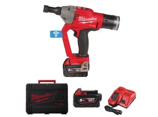 Riveteuse M18 Fuel™ One-Key™ ONEFLT avec 2 batteries 5 Ah + chargeur + HD Box - MILWAUKEE
