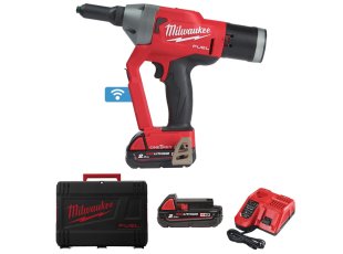 Riveteuse M18 Fuel™ One-Key™ ONEFPRT avec 2 batteries 2 Ah + chargeur + HD Box - MILWAUKEE