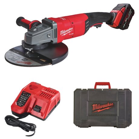 Meuleuse d'angle 230 mm M18 Fuel™ High Output™ avec 1 batterie 12 Ah + chargeur - MILWAUKEE