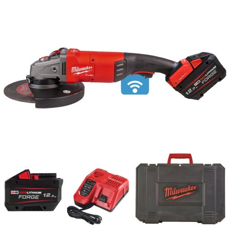 Meuleuse d'angle 230 mm M18 Fuel™ One-Key™ avec 2 batteries 12 Ah + chargeur - MILWAUKEE
