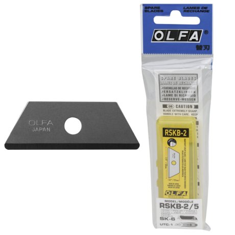 5 lames trapézoïdales pour cutters de sécurité, 17,5 mm RSKB-2/5 - OLFA