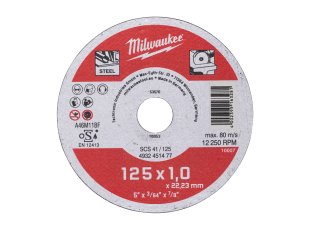 Disque à tronçonner métal fin Ø125 SCS 41/125 x 1 x 22 mm - x1 - MILWAUKEE