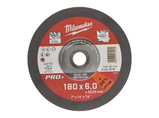 Meule à ébarber métal Ø180 mm Pro+ SG 27/180 x 6 x 22 mm - x1 - MILWAUKEE