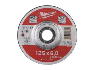 Meule à ébarber métal Ø125 mm Contractor SG 27/125 x 6 x 22 mm - x1 - MILWAUKEE