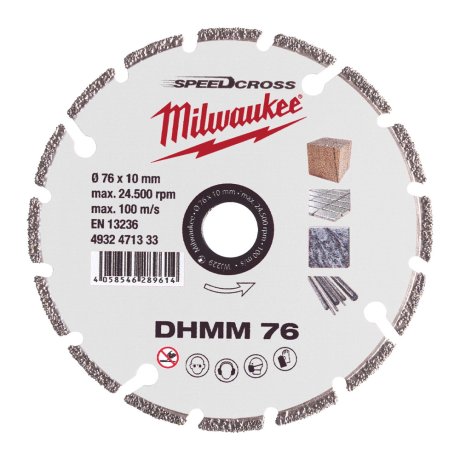 Disque diamant multi-matériaux 76 mm Speedcross DHMM - MILWAUKEE
