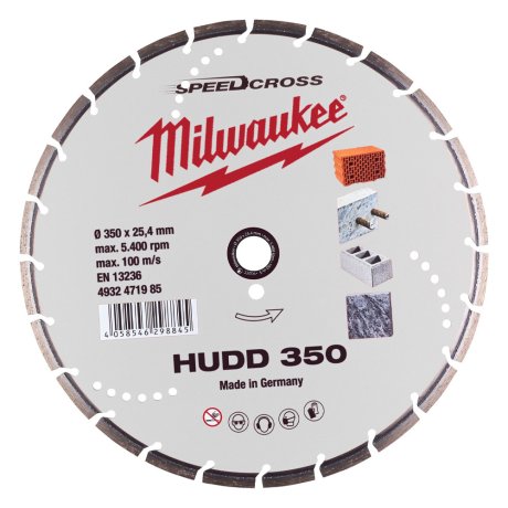 Disque diamant universel 350 mm Speedcross HUDD - MILWAUKEE
