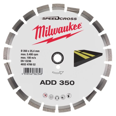 Disque diamant 350 mm Speedcross™ ADD asphalte - MILWAUKEE