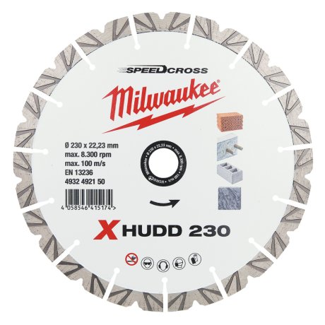 Disque diamant Speedcross™ 230 mm XHUDD Premium matériaux durs - MILWAUKEE