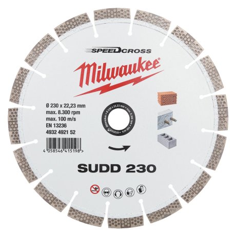 Disque diamant à rainurer Speedcross™ 230 mm SUDD - MILWAUKEE