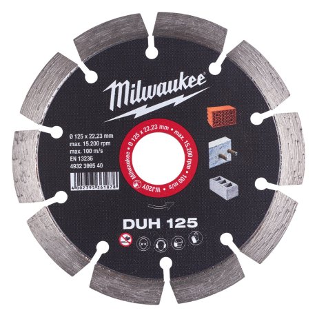 Disque diamant DUH 125 mm matériaux durs - MILWAUKEE