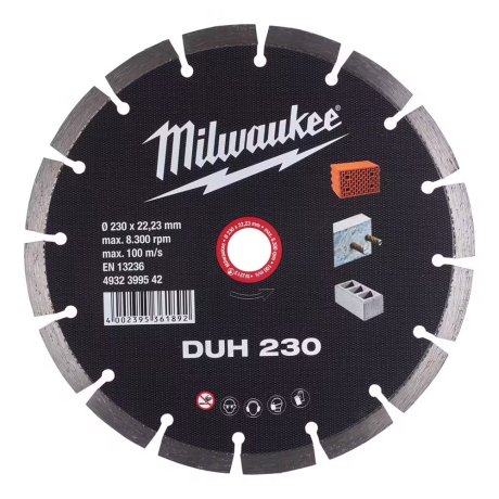 Disque diamant DUH 230 mm matériaux durs - MILWAUKEE