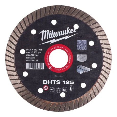 Disque diamant finition turbo DHTS 125 mm coupe fine - MILWAUKEE