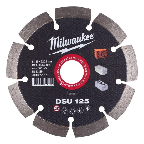 Disque diamant rainurage DSU 125 mm matériaux durs - MILWAUKEE