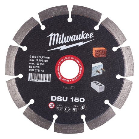 Disque diamant rainurage DSU 150 mm matériaux durs - MILWAUKEE