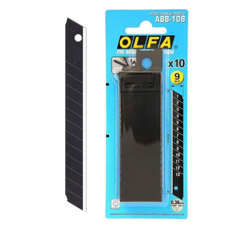 Étui de 10 lames 9 mm ABB-10B, noires - OLFA