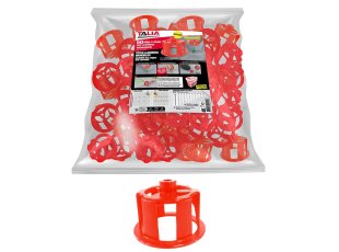 Têtes à visser rouges réutilisable croisillon autonivelant, x50, 3 à 30 mm - TALIAPLAST