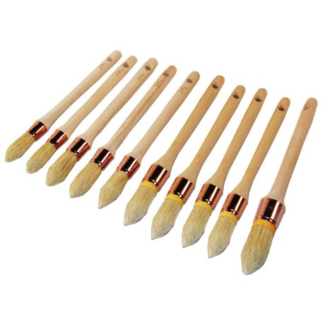 Ensemble 10 brosses à rechampir pour peinture solvantée - NESPOLI