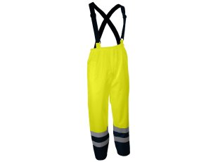 Pantalon à bretelles jaune haute visibilité imperméable, taille au choix - SINGER Safety