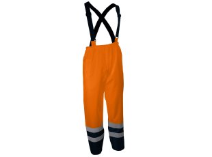Pantalon à bretelles orange haute visibilité imperméable, taille au choix - SINGER Safety