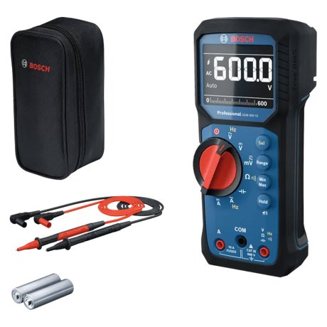 Multimètre numérique GDM 600-15 avec 2 piles 1,5V LR6 - BOSCH