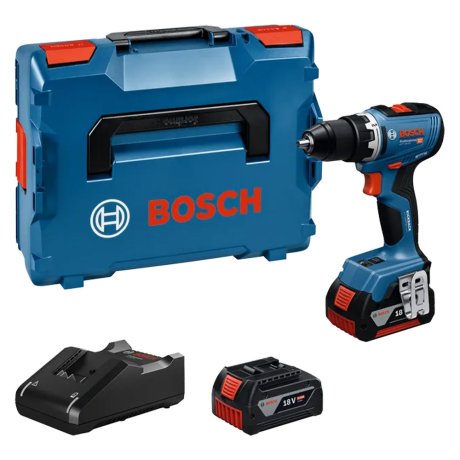Perceuse-visseuse GSR 18V-65 avec 2 batteries 5 Ah + chargeur + L-Boxx - BOSCH
