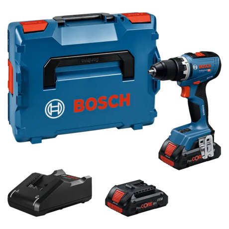 Perceuse-visseuse GSR 18V-65 avec 2 batteries 4 Ah + chargeur + L-Boxx - BOSCH