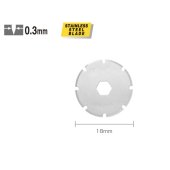 2 lames Rotary 18 mm Perforation PRB-18, découpe droite pointillée - OLFA