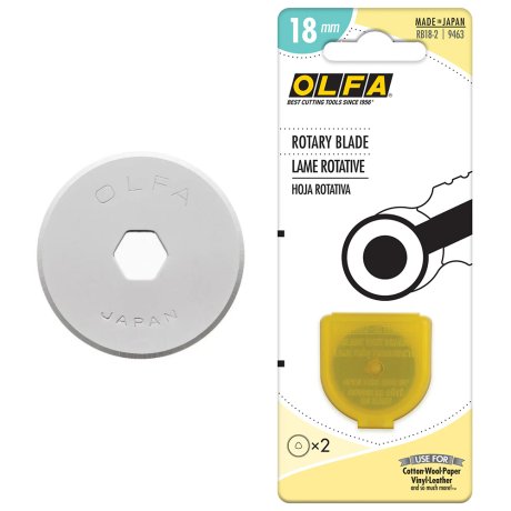 2 lames Rotary 18 mm RB18-2 - OLFA