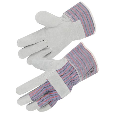 Gants docker croûte bovin, dos et manchette toile, taille 10 - SINGER Safety