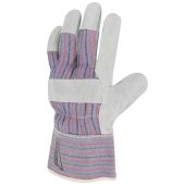 Gants docker croûte bovin, dos et manchette toile, taille 10 - SINGER Safety