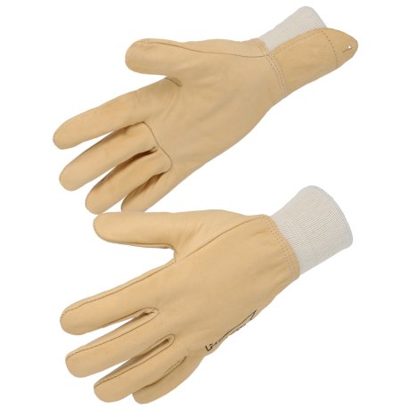 Gant tout cuir fleur de bovin beige protège-artère cuir, taille au choix - SINGER Safety