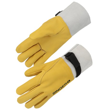 Sur-gant électricien cuir fleur bovin manchette 10 cm, taille au choix - SINGER Safety