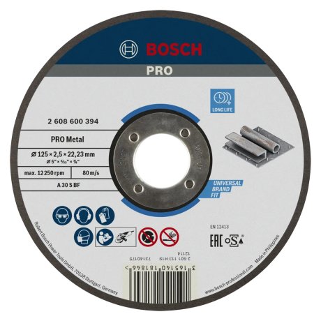 Disque à tronçonner métal Ø125 x 1,6 mm MTX - BOSCH