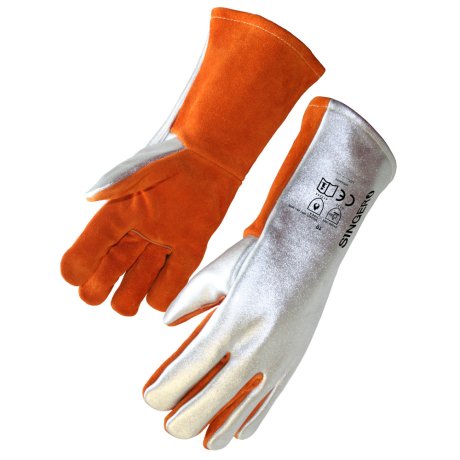 Gant soudeur croûte bovin ignifuge dos aluminisé, taille au choix - SINGER Safety