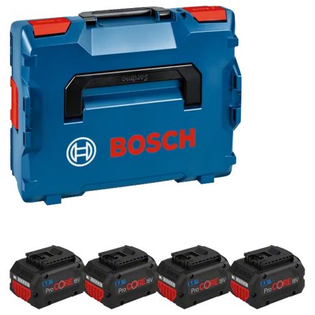 4 batteries ProCore 18V, 5,5 Ah + L-Boxx - BOSCH