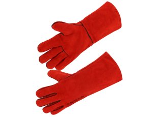Gants soudeur croûte bovin doublés coton 35 cm - SINGER Safety