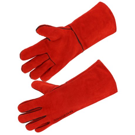 Gants soudeur croûte bovin doublés coton 35 cm - SINGER Safety