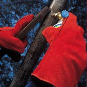 Gants soudeur croûte bovin doublés coton 35 cm - SINGER Safety