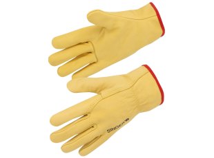 Gant tout cuir fleur de bovin jaune serrage élastique, taille au choix - SINGER Safety