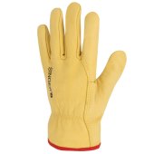 Gant tout cuir fleur de bovin jaune serrage élastique, taille au choix - SINGER Safety