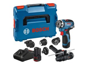 Perceuse-visseuse GSR 12V-35 FC avec 2 batteries 3 Ah + chargeur + 5 adaptateurs + L-Boxx - BOSCH