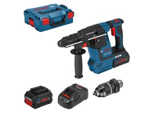 Perforateur SDS+ GBH 18V-26 F avec 2 batteries 5,5 Ah + chargeur + L-Boxx - BOSCH